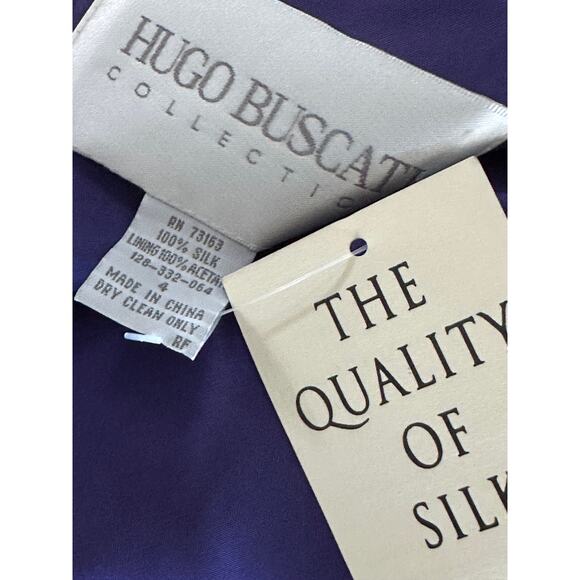 Vintage 90s Hugo Buscati Collection Silk Shift Dress Size 4 Mini Party NWT - Picture 5 of 8